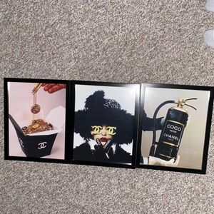 Chanel Black and White Art & Decals Wall Decor